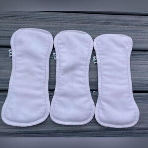 BEST BOTTOM - Bundle of 3 Microfiber Cloth Diaper Inserts with Snaps - Medium